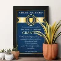 best grandfather certificate frame