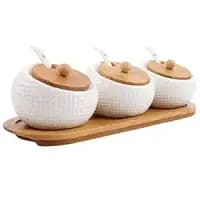 ceramic condiment pots