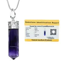 certified amethyst pendant necklace
