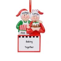 elves personalized couple ornaments