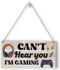 funny gaming door sign