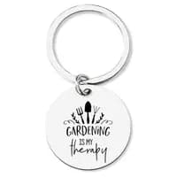 funny gardener keychain