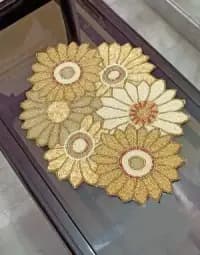 hand embroidered table runner