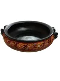 handcrafted clay flower vase