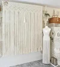 handwoven cotton macrame curtains