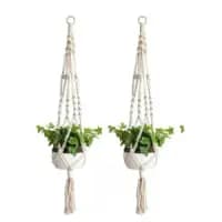handwoven macrame plant hanger