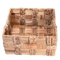 handwoven wicker open box