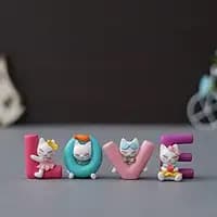 love animated characters decorative showpiece