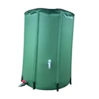 metal rainwater collection barrel