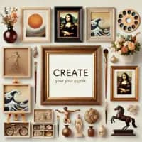 paintings and sculptures