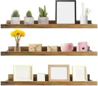 repurposed wood floating shelves