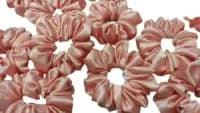 silk peach scrunchy