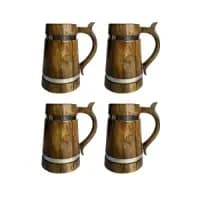 sustainable wooden beer mug