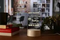 teacher quote led lamp